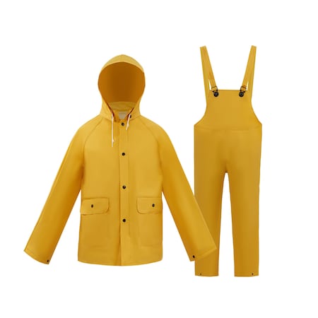 2W International Flame Retardant Rain Suit, Large, Yellow 40-SD FR L